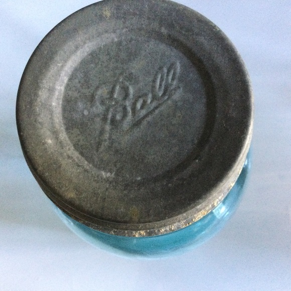 Blue Ball Mason Jar With Zinc Lid #4 - Picture 2 of 4
